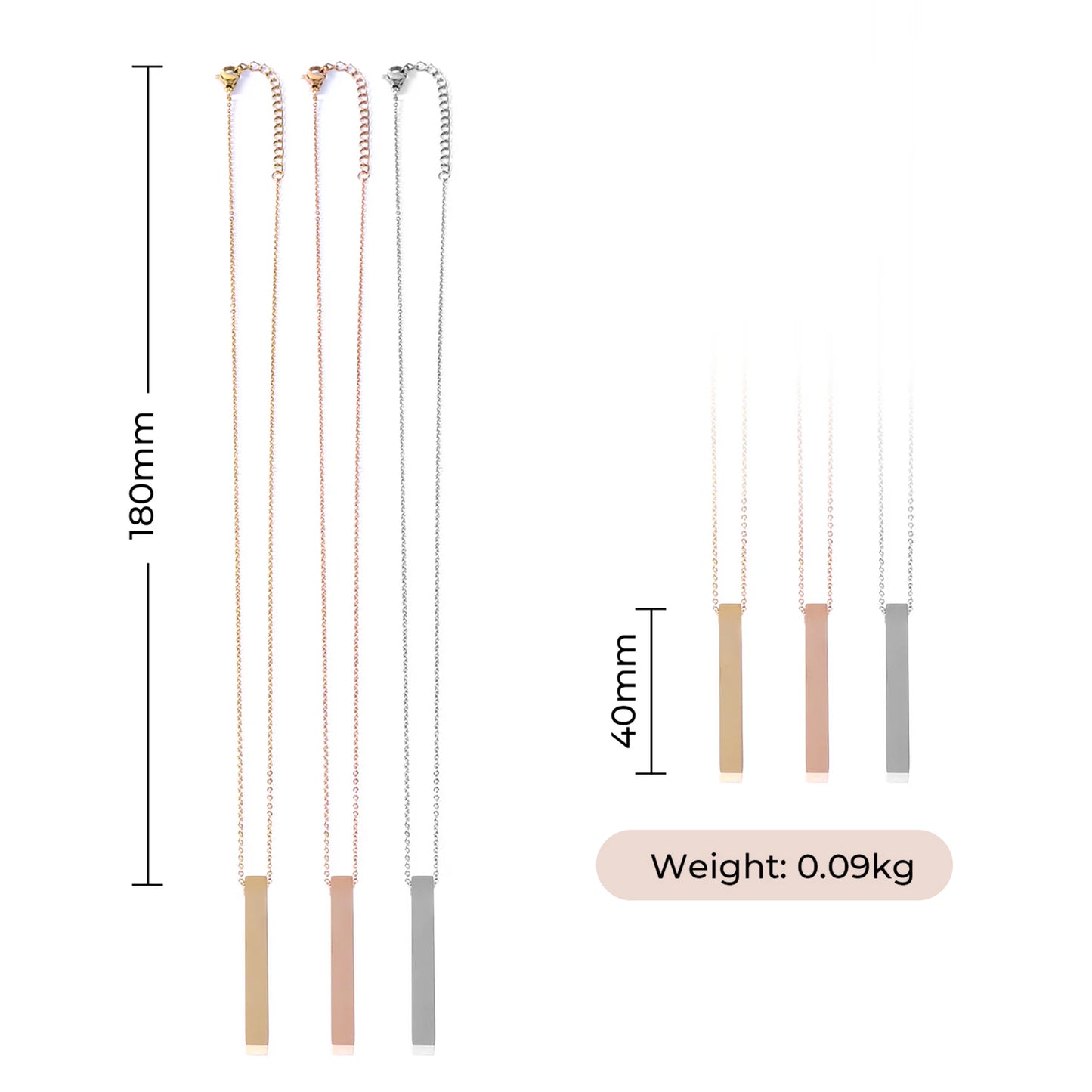 MInimalist Design / Vertical Bar Necklace