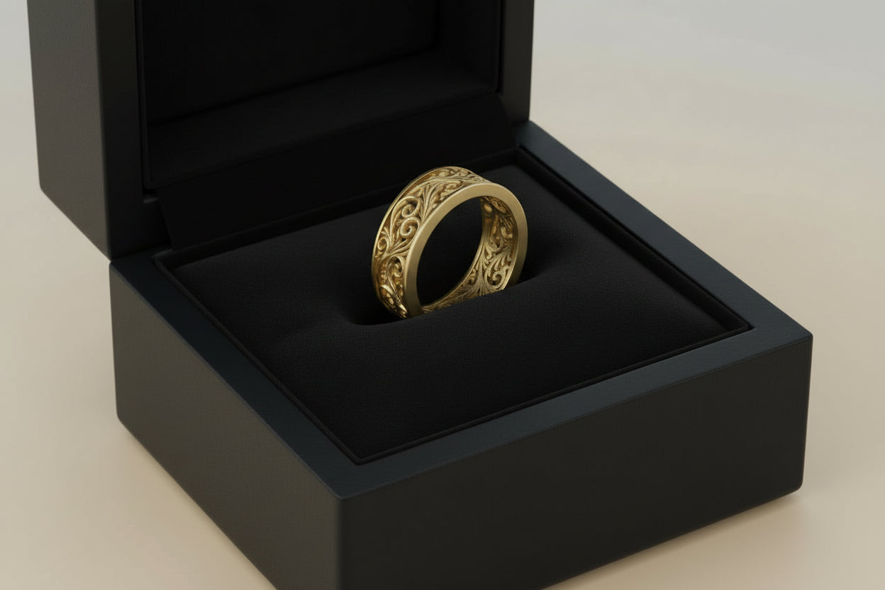 handmade texture ring