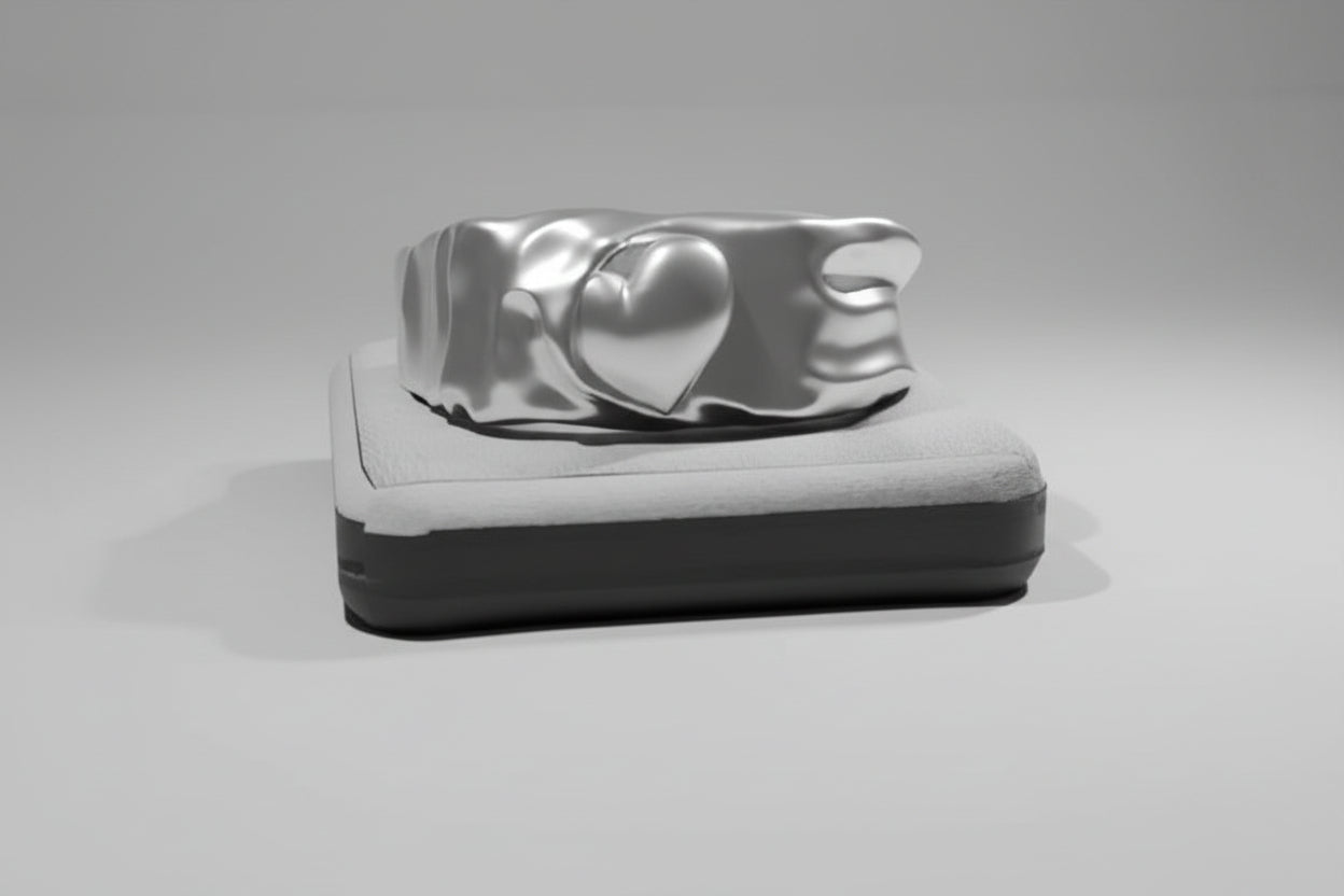 mystic heart - silver ring