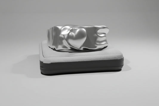 mystic heart - silver ring